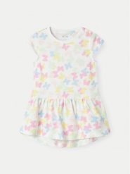 NAME IT Sukienka codzienna Vigga 13215107 Kolorowy Regular Fit. Sukienki dziewczęce Name it, bez wzorów, z bawełny, bez ramiączek. Za 39.99 zł.