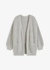 Kardigan oversize. Czerwone kardigany damskie bonprix, bez wzorów. Za 109.99 zł.