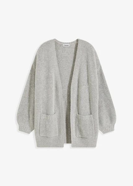 Kardigan oversize. Czerwone kardigany damskie bonprix, bez wzorów. Za 109.99 zł.