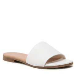 Klapki Lasocki. Białe klapki damskie Lasocki, bez wzorów, bez obcasa. Za 69.99 zł.