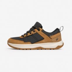 Buty turystyczne męskie Quechua NH500 skóra wodoodporne. Brązowe buty wizytowe męskie QUECHUA, na lato, z materiału, bez zapięcia. Za 179.99 zł.