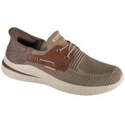 Buty sportowe Sneakersy męskie, Slip-Ins: Delson 3.0 - Roth. Szare buty sportowe na co dzień męskie Skechers, bez zapięcia, trekkingowe. Za 349.99 zł.