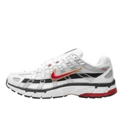 Buty do chodzenia dla dorosłych Nike P-6000 Platinum Varsity Red. Szare buty sportowe na co dzień męskie Nike, ze skóry, bez zapięcia, trekkingowe. Za 1,181.96 zł.