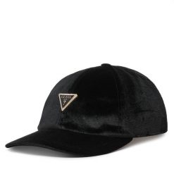 Czapka z daszkiem Guess. Czarne czapki z daszkiem damskie Guess, z aplikacjami. Za 154.99 zł.