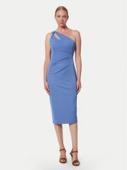 LAUREN RALPH LAUREN Sukienka koktajlowa 253903046004 Niebieski Slim Fit. Niebieskie sukienki damskie Lauren Ralph Lauren, bez wzorów, z syntetyku, wizytowe, bez kołnierzyka, bez ramiączek. Za 779.99 zł.