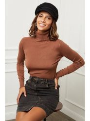 L'armoire de Suzette Golf w kolorze karmelowym rozmiar: 34/36. Brązowe golfy damskie L'armoire de Suzette, l, bez wzorów, bez ramiączek. Za 108.74 zł.