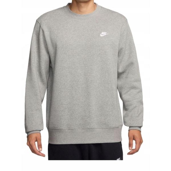 Bluza Męska Nike Sportowa Bez Kaptura Szara Bawełniana. Szare bluzy bez kaptura męskie Nike, bez wzorów, z bawełny, sportowe, bez kołnierzyka, bez ramiączek. Za 279.00 zł.