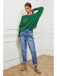 Joséfine Sweter "Egale" w kolorze zielonym rozmiar: S. Zielone swetry klasyczne damskie Joséfine, s, z kaszmiru, bez kołnierzyka. Za 236.61 zł.