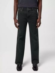 MĘSKIE SPODNIE WRANGLER LOOSE BOOT NIGHTFALL 112371281. Spodnie materiałowe męskie Wrangler, bez wzorów, z jeansu. Za 219.99 zł.