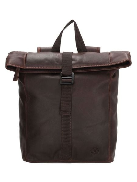 HIDE & STITCHES Skórzany plecak "Japura" w kolorze ciemnobrązowym - 24 x 33 x 10 cm rozmiar: onesize. Brązowe plecaki damskie HIDE & STITCHES, bez wzorów, z materiału. Za 344.54 zł.