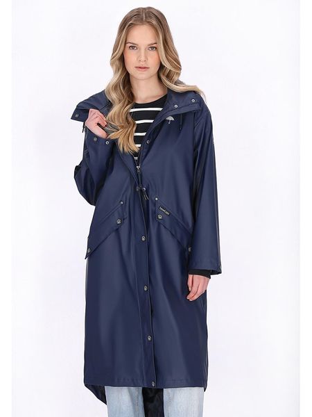 Schmuddelwedda Płaszcz przeciwdeszczowy w kolorze granatowym rozmiar: L. Niebieskie kurtki przeciwdeszczowe damskie Schmuddelwedda, l, bez kaptura. Za 227.85 zł.