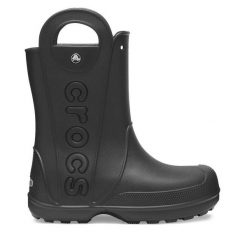 Kalosze Crocs. Czarne kalosze damskie Crocs, bez wzorów. Za 159.99 zł.