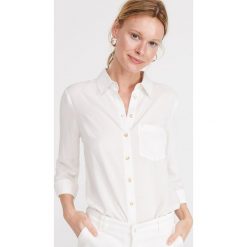 Gladka koszula z wiskozy - Biały. Białe koszule damskie Reserved, bez wzorów, z wiskozy, bez kołnierzyka, bez ramiączek. Za 79.99 zł.