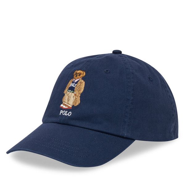 Czapka z daszkiem Polo Ralph Lauren. Niebieskie czapki z daszkiem damskie Polo Ralph Lauren, bez wzorów. Za 279.99 zł.