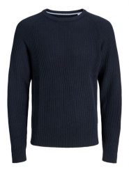 Jack & Jones Sweter w kolorze granatowym rozmiar: XL. Niebieskie swetry męskie Jack & Jones, xl, bez wzorów, z bawełny, bez kołnierzyka. Za 94.95 zł.