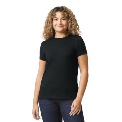 Koszulka Damska CVC. Czarne bluzki damskie Gildan, xl, bez wzorów, sportowe, bez kołnierzyka, bez ramiączek. Za 42.99 zł.