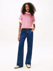 TOMMY JEANS Koszulka w kolorze jasnoróżowym rozmiar: XS. Różowe bluzki damskie Tommy Jeans, xs, bez wzorów, z bawełny, bez kołnierzyka, bez ramiączek. Za 78.84 zł.