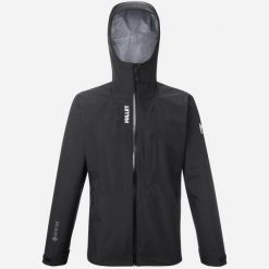 Kurtka przeciwdeszczowa męska Millet Kamet Gore-Tex Jacket Jacket. Czarne kurtki męskie Millet, m, bez wzorów, z gore-texu, z kapturem. Za 1,659.00 zł.