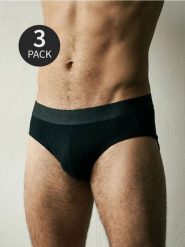 Majtki slipy 3 pack - szary. Szare slipki męskie Sinsay, bez wzorów. Za 19.99 zł.