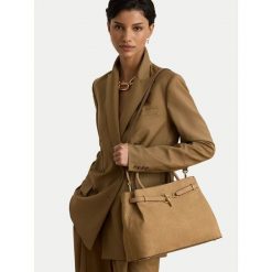 Torebka LAUREN RALPH LAUREN. Brązowe torebki klasyczne damskie Lauren Ralph Lauren, bez wzorów, bez dodatków. Za 2,399.00 zł.