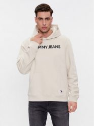 Tommy Jeans Bluza Bold Classics DM0DM18413 Beżowy Regular Fit. Brązowe bluzy bez kaptura męskie Tommy Jeans, m, z bawełny. Za 469.99 zł.