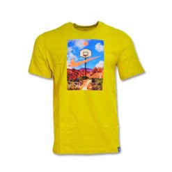 Koszulka Nike Hoop Photo T-shirt Vivid Sulfur. Żółte bluzki damskie Nike, s, bez wzorów, sportowe, bez kołnierzyka, bez ramiączek. Za 89.00 zł.