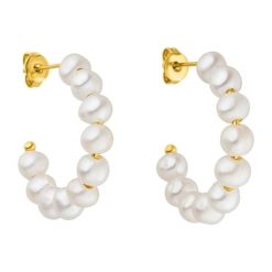 Purelei Purelei Kolczyki Kółka Aina Kolczyki koła 1 ct Damski. Białe kolczyki damskie Purelei, z perłą, metalowe. Za 162.69 zł.