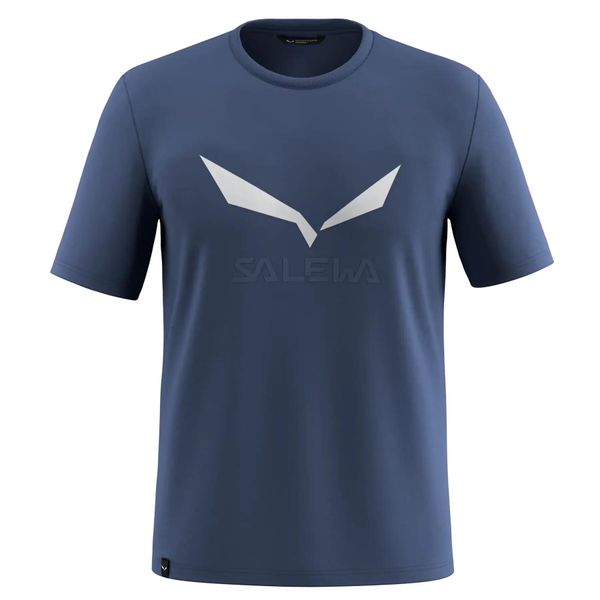 T-shirt Salewa Solid Dry. Niebieskie t-shirty męskie Salewa, m, bez wzorów, z bawełny, bez kołnierzyka. Za 151.99 zł.