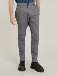 G-Star Spodnie chino - Slim fit - w kolorze szarym rozmiar: W34/L34. Szare spodnie materiałowe męskie G-Star, bez wzorów, retro. Za 206.42 zł.