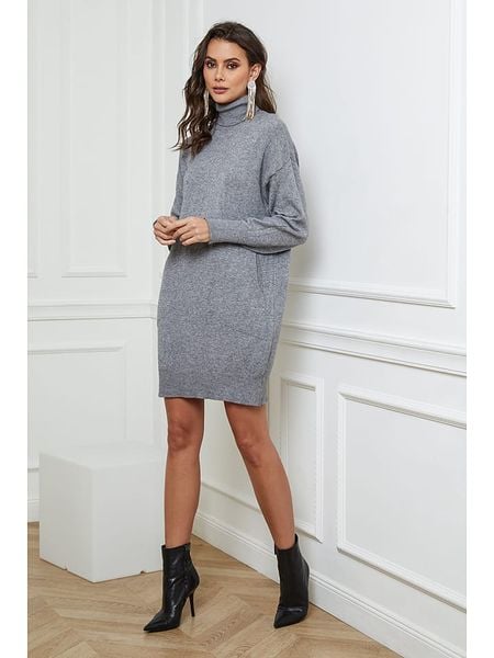 Joséfine Sukienka dzianinowa "Warren" w kolorze szarym rozmiar: S. Szare sukienki damskie Joséfine, s, bez wzorów, z dzianiny, bez kołnierzyka, bez ramiączek, mini. Za 154.07 zł.