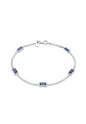 KUZZOI Bransoletka z Kamieniami Mężczyźni Prostokątny Łańcuch Pancerny Syntetyczny Szafir Niebieski 925 Sterling Silver 19 cm Biżuteria męska 1 ct Męs. Niebieskia biżuteria dla mężczyzn KUZZOI, z szafirem, srebrne. Za 378.99 zł.