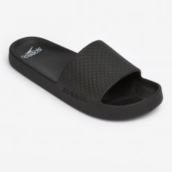 Second Life - Klapki basenowe męskie Speedo Entry Essential - Stan Doskonały. Czarne klapki i japonki męskie Speedo, z materiału. Za 67.99 zł.