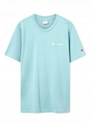 Koszulka Męska Champion Bawełniana Sportowa. Niebieskie t-shirty sportowe męskie CHAMPION, m, z bawełny, bez ramiączek. Za 129.00 zł.