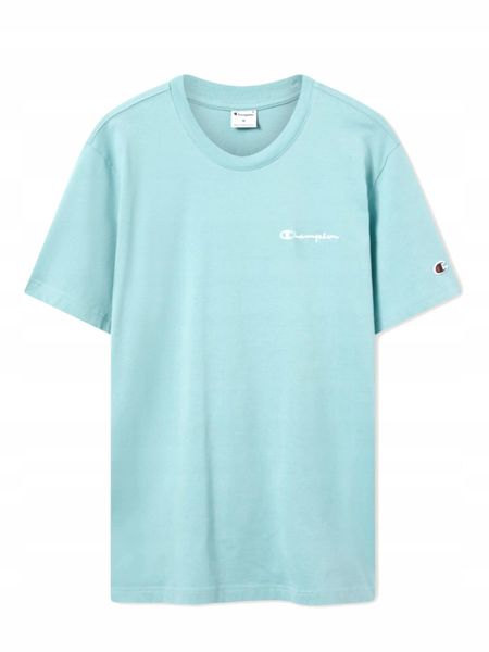Koszulka Męska Champion Bawełniana Sportowa. Niebieskie t-shirty sportowe męskie CHAMPION, m, z bawełny, bez ramiączek. Za 129.00 zł.