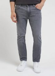 LEE MĘSKIE SPODNIE JEANSOWE RIDER SLATE 112342255 L701015521. Spodnie materiałowe męskie Lee, bez wzorów, z jeansu. W wyprzedaży za 159.99 zł.