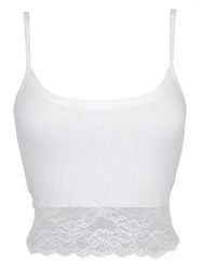 COTONELLA Top w kolorze białym rozmiar: M. Białe topy damskie Cotonella, m, bez wzorów, z koronki, bez kołnierzyka. Za 41.59 zł.