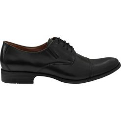 Półbuty męskie BUCN001777. Czarne buty wizytowe męskie Giacomo Conti, ze skóry, bez zapięcia. Za 299.00 zł.