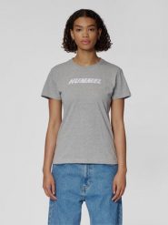 Damska koszulka z logo Hummel Elemental. Czarne t-shirty damskie HUMMEL, s, bez wzorów, z bawełny, bez kołnierzyka. Za 146.50 zł.