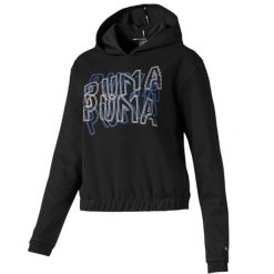 Bluza turystyczna damska Puma Feel It. Czarne bluzy sportowe damskie Puma, z bawełny. Za 194.70 zł.