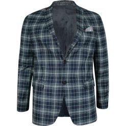 Marynarka Granatowo-Szara w Kratkę, Casualowa, Slim, Dwa Guziki, Dwa Rozcięcia -GAVIOLI. Niebieskie marynarki męskie Gavioli, bez wzorów, z elastanu. Za 399.00 zł.