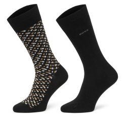 Skarpety długie BOSS. Czarne skarpetki męskie Boss, bez wzorów. Za 89.99 zł.