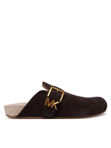 MICHAEL Michael Kors Klapki Greer Mule 40F6GRFP1S Brązowy. Brązowe klapki damskie MICHAEL Michael Kors, bez wzorów, ze skóry, bez obcasa. Za 809.99 zł.