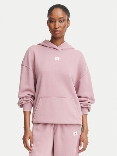 Calvin Klein Jeans Bluza LV047H223G Różowy ciemny Regular Fit. Czerwone bluzy bez kaptura damskie Calvin Klein Jeans, l, z bawełny. Za 449.99 zł.