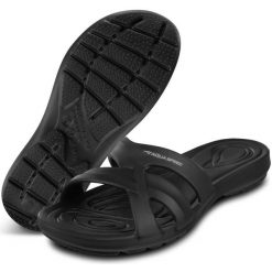 Klapki basenowe damskie Aqua Speed Panama. Czarne klapki damskie Aqua-Speed, bez wzorów, bez obcasa. Za 69.99 zł.