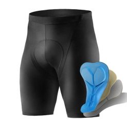 Męskie spodenki rowerowe z wkładką 3D ROCKBROS. Czarne szorty męskie ROCKBROS, bez wzorów, z elastanu. Za 129.64 zł.