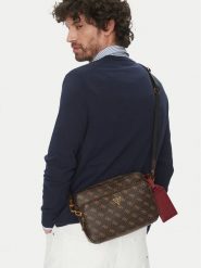 Guess Saszetka HMMILO P5222 Brązowy. Brązowe saszetki męskie Guess, ze skóry. Za 239.99 zł.