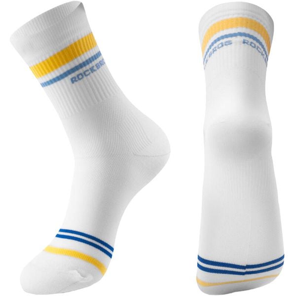 Skarpetki rowerowe kolarskie antybakteryjne Rockbros RB4900 unisex. Białe skarpetki damskie ROCKBROS, bez wzorów, z materiału. Za 29.90 zł.