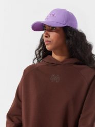 4F Czapka z daszkiem damska 4F x Anna Lewandowska Uniwersalny. Fioletowe czapki z daszkiem damskie 4f, bez wzorów, z bawełny. W wyprzedaży za 49.99 zł.