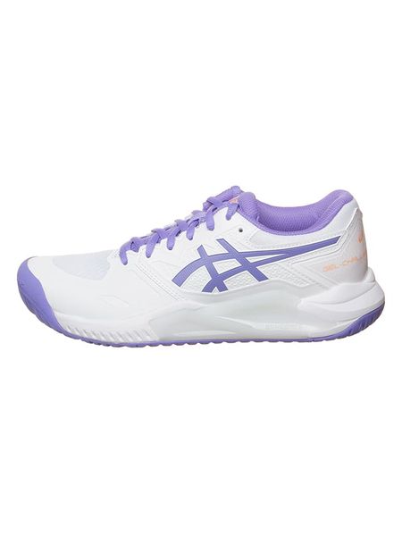 Asics Buty "Dedicate 7 Clay" w kolorze biało-fioletowym do tenisa rozmiar: 41,5. Białe obuwie trekkingowe damskie Asics. Za 386.95 zł.
