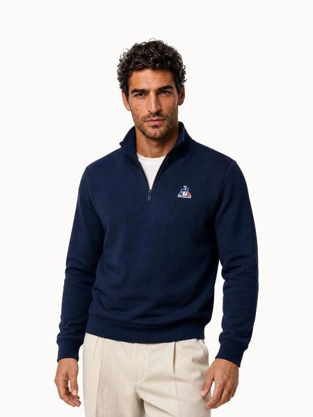 Bluza dresowa 1/4 zip Le Coq Sportif Essentiel N°1. Niebieskie bluzy bez kaptura męskie Le Coq Sportif, xl, z bawełny. Za 362.00 zł.